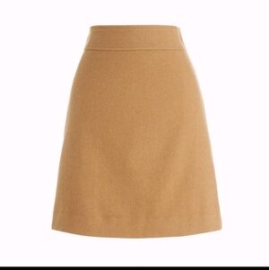 J. Crew Tan A-Line Wool Blend Skirt Size 4
